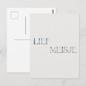 Wenskaart (10,8 x 14,2 cm) - Lief Meisje ポストカード (正面/裏面)