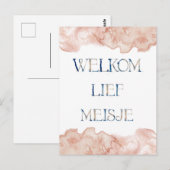 Wenskaart (10,8 x 14,2 cm) - Welkom Lief Meisje ポストカード (正面/裏面)