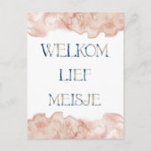 Wenskaart (10,8 x 14,2 cm) - Welkom Lief Meisje ポストカード (正面)