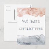 Wenskaart (10,8 x 14,2cm)- Van Harte Gefeliciteerd ポストカード (正面/裏面)