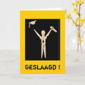 Wenskaart geslaagd カード (黄色い花)