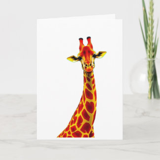 Wenskaart Giraf / Card with Giraffe カード