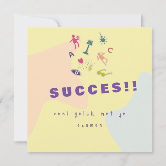 wenskaart veel succces examen (裏面)