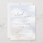 We'On Cloud 9 Dreamy Clouds Baby Shower 招待状 (正面)