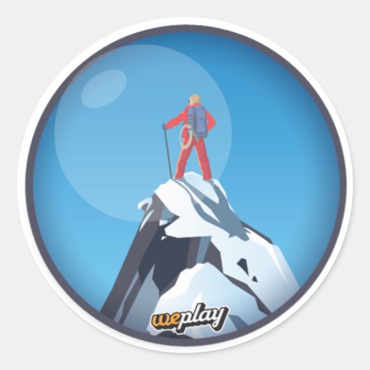 Weplay Propsシリーズ1 - Big Effort ラウンドシール (正面)