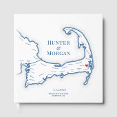 Wequassett Resort Cape Cod Map Wedding ゲストブック (正面)