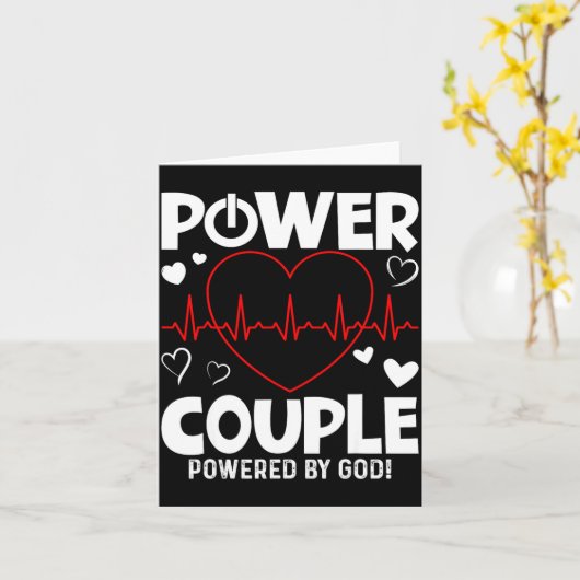 Wer Couple Christian Couples Matching Valentines  カード (黄色い花)