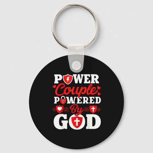 Wer Couple Wered By God Christian Couples Matching キーホルダー (正面)