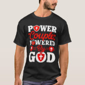 Wer Couple Wered By God Christian Couples Matching Tシャツ (正面)