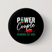 Wer Couple Wered-by God Christian Couples Valentin 缶バッジ (正面)