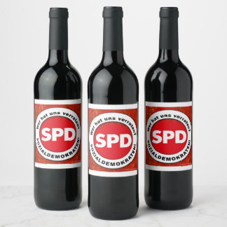 WER hat uns Verraten? Sozialdemokraten SPD Demo- ワインラベル