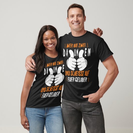 Wer hat zwei Daumen und scheisst auf euer Gelaber Tシャツ (ユニセックス)
