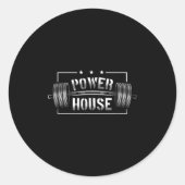 Wer House Gym Motivation Bold Statement  ラウンドシール (正面)