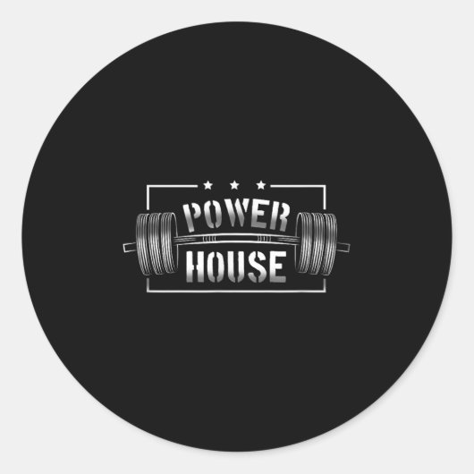 Wer House Gym Motivation Bold Statement ラウンドシール (正面)