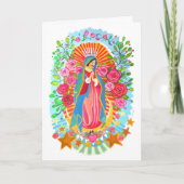 Wer Lady of Guadalupe シンプル Whiteカスタマイズ可能 カード (正面)