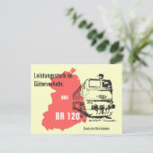 Werbedesign Deutsche Reichsbahn.バウレイエ120。 ポストカード (スタンド正面)
