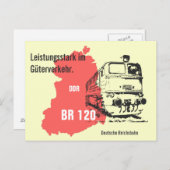 Werbedesign Deutsche Reichsbahn.バウレイエ120。 ポストカード (正面/裏面)