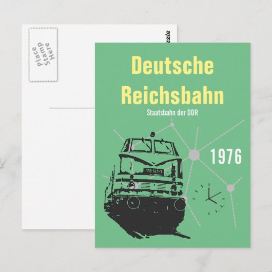 Werbedesign Deutsche Reichsbahn DDR ポストカード (正面/裏面)