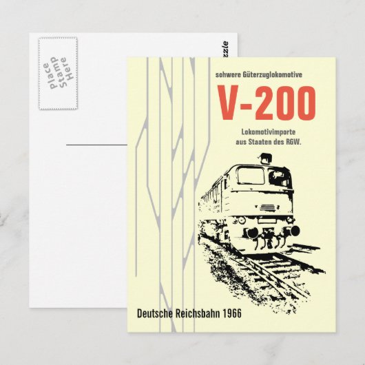 Werbedesign Deutsche Reichsbahn DDR ポストカード (正面/裏面)