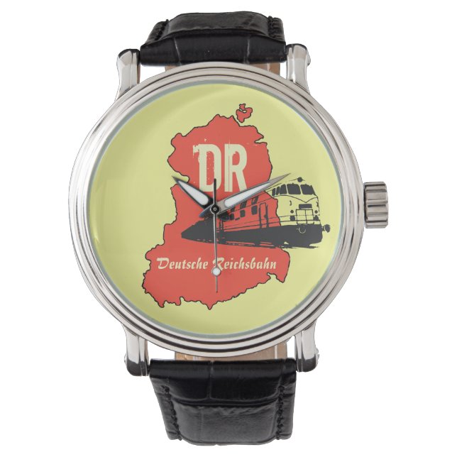 Werbedesign Deutsche Reichsbahn DDR 腕時計 (正面)