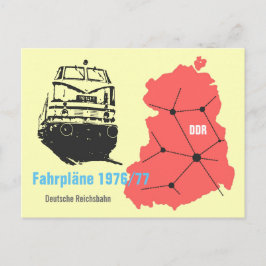 Werbedesign fur Fahraplanauskunft Reichsbahn DDR ポストカード