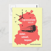 Werbedesign Reiseverkehr Deutsche Reichsbahn DDR ポストカード (正面/裏面)