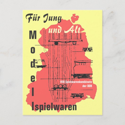 Werbung Modelspielwaren DDR ポストカード (正面)