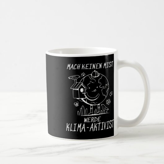 Werde Klimaakist気候地球地球温暖化 コーヒーマグカップ (右)
