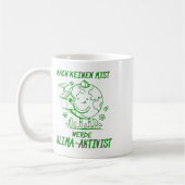 Werde Klimaakist気候地球地球温暖化 コーヒーマグカップ (左)