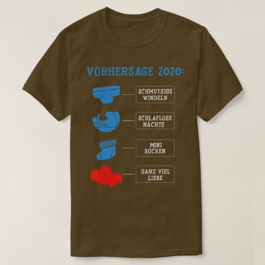 Werdender Vater 2023パパパパファーザーデイギフト Tシャツ (デザイン正面)