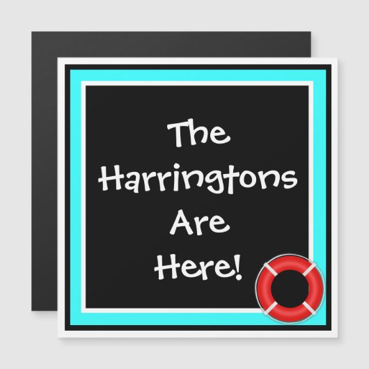 We're パーソナライズされた Here Stateroomドアマーカー (正面/裏面)