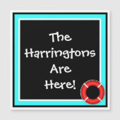 We're パーソナライズされた Here Stateroomドアマーカー (正面)