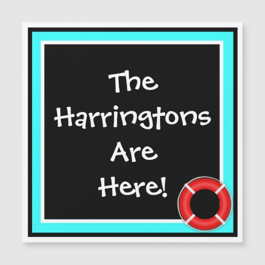 We're パーソナライズされた Here Stateroomドアマーカー (正面)