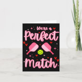 We're A Perfect Match Funny Ckleball Valentines Da カード (正面)
