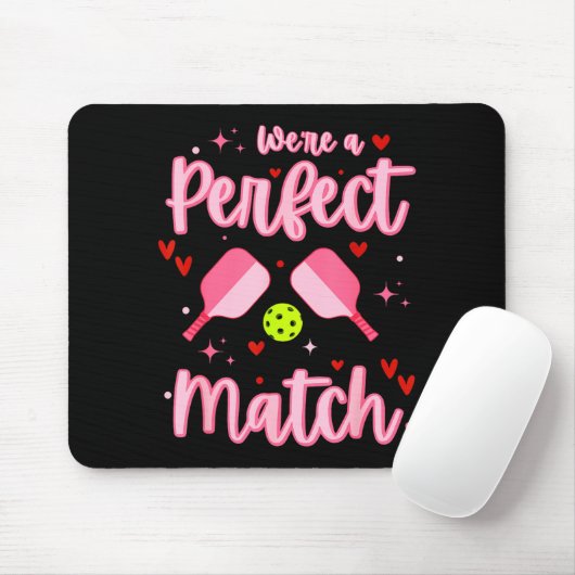 We're A Perfect Match Funny Ckleball Valentines Da マウスパッド (マウス)