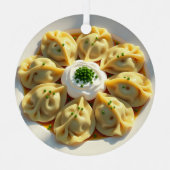 We're a Perfect Pierogi! Funny Christmas メタルオーナメント (正面)