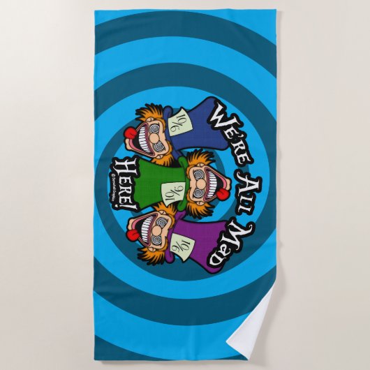 We're All Mad Here ビーチタオル (正面)