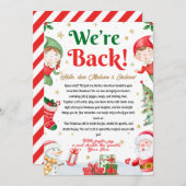 We're Back Elf Arrival Letter Elves Christmas 招待状 (正面/裏面)