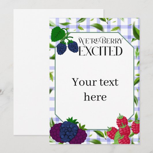 We're "Berry" Excited 招待状 (正面/裏面)