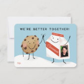 We're Better Together Milk and Cookies Valentine 招待状 (正面)