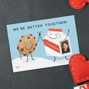 We're Better Together Milk and Cookies Valentine 招待状