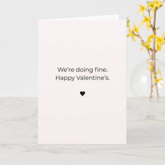 We're Doing Fine - Happy Valentine's Day  カード (黄色い花)