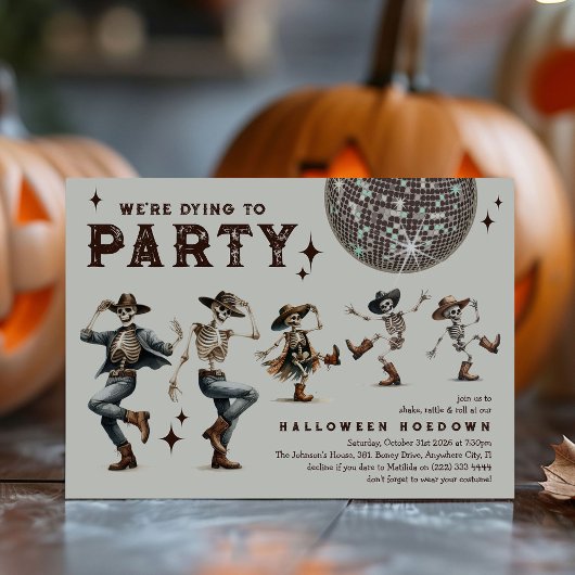 We're Dying to Party ハロウィンホーダウン 招待状