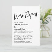 We're Eloping タイポグラフィ, ミニマルな手書きフォント 招待状 (スタンド正面)