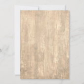 We're Eloping 手書きタイポグラフィー on 薄い木 招待状 (裏面)