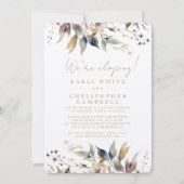 We're Eloping Painted Autumn Leaves Reception  招待状 (正面)