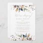 We're Eloping Painted Autumn Leaves Reception  招待状 (正面/裏面)