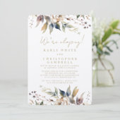 We're Eloping Painted Autumn Leaves Reception  招待状 (スタンド正面)