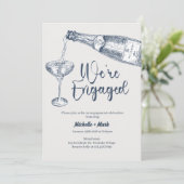 We're Engaged, Champagne Engagement, minimal 招待状 (スタンド正面)