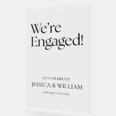 We're Engaged Modern Acrylic Engagement Sign アクリルサイン (傾斜)
